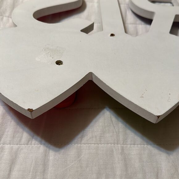 PARIS Love Hearts Multi Girl’s Room Mud Room Bathroom Wooden Hanger Decor - Picture 11 of 16